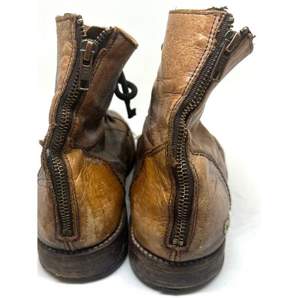 BED STU Protege Heavily Distressed Boots Rustic Tan Leather - Men’s Sz 10 - Picture 4 of 13